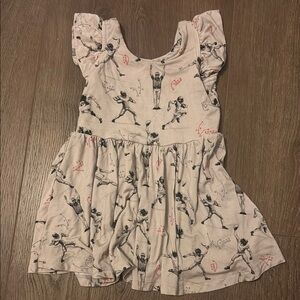 MACARON +Me Bamboo 12-18 Beige Dress with football Playful Print